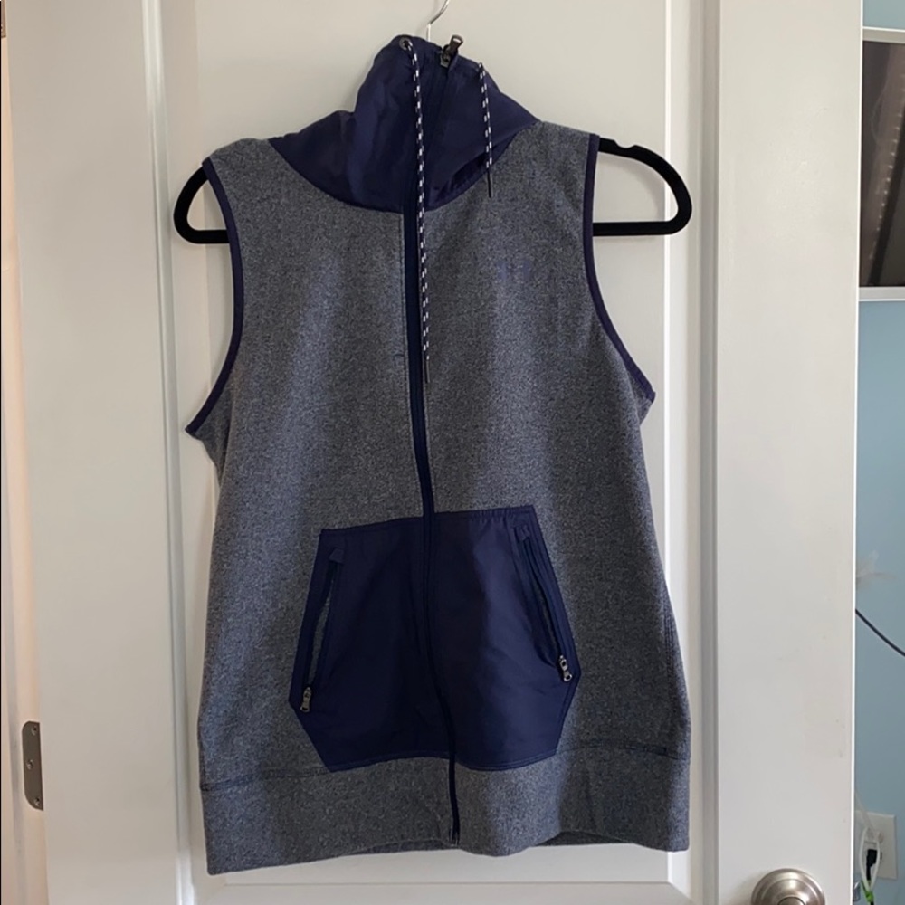 Navy blue lightweight athletic vest